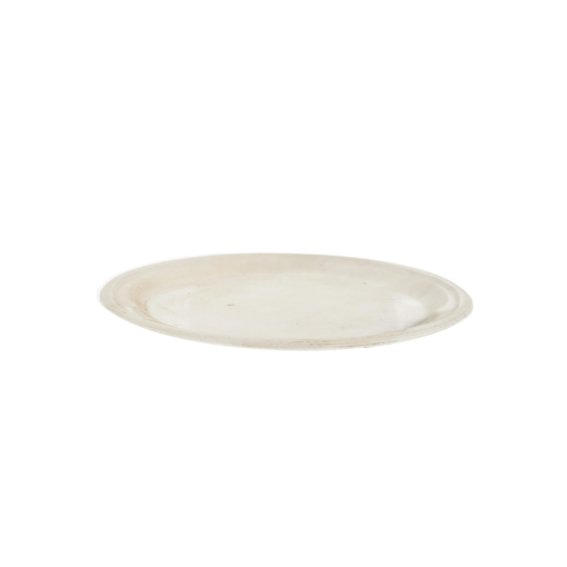 Handmade Multi-Utility Round Shape Plate: White Marble Elegance